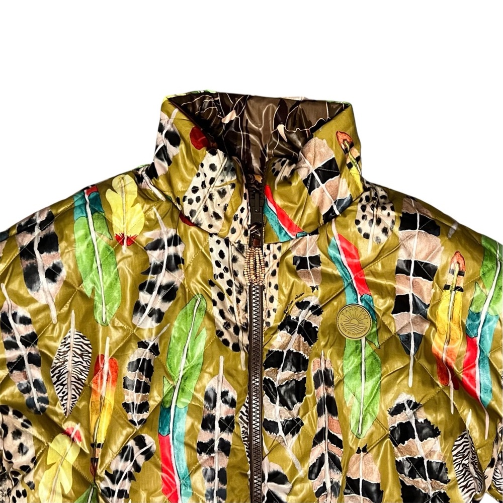 New FARM Rio Savannah Dream Reversible Puffer Jacket Size S - Picture 8 of 9